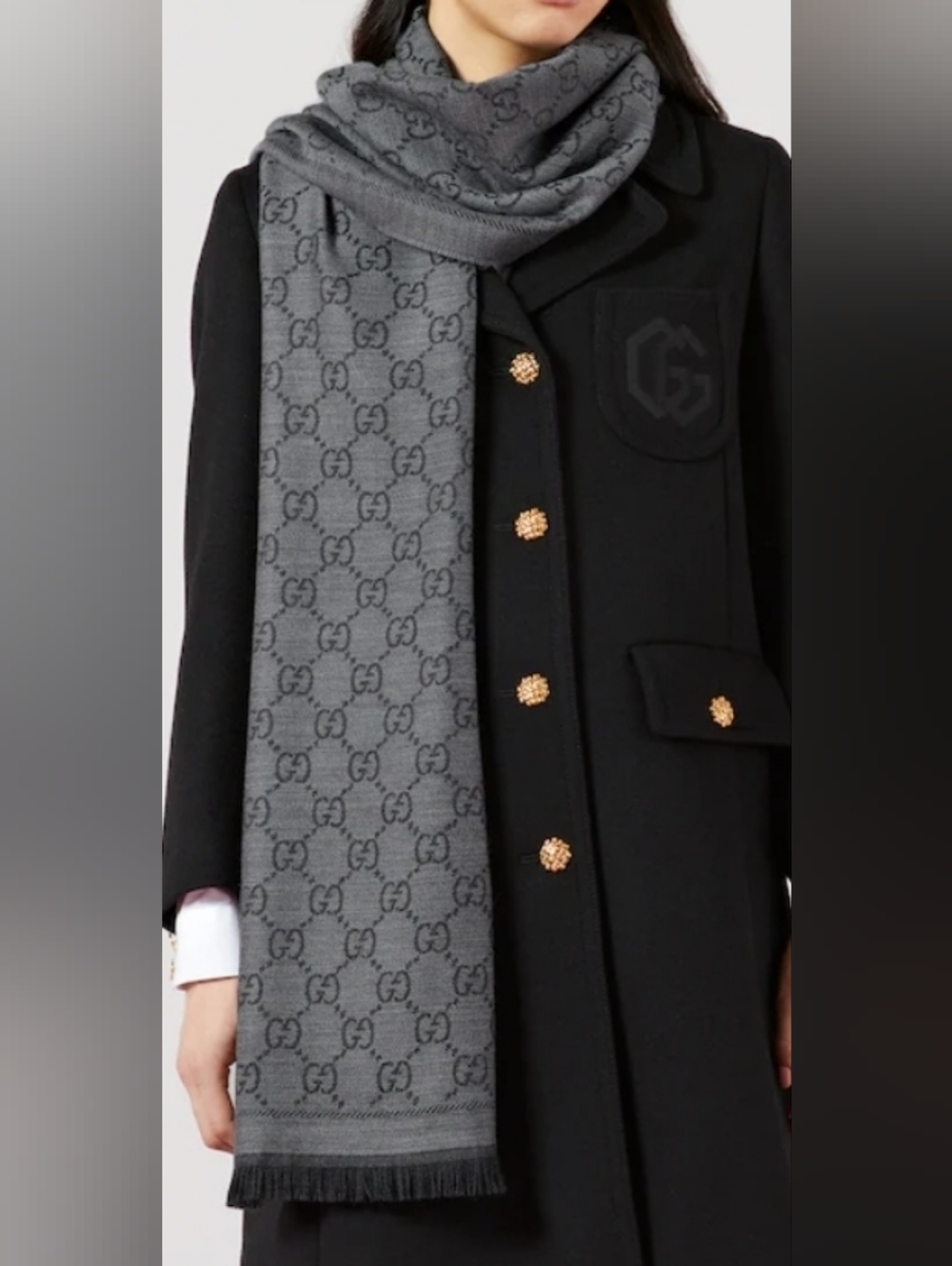New Gucci Wool Scarf